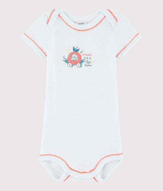 Body manica corta bebè femmina blu Bocal