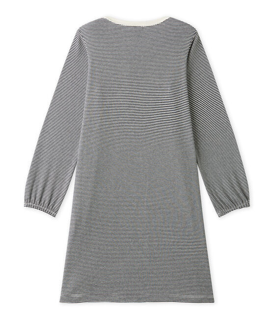 Camicia da notte per bambina millerighe blu SMOKING/beige COQUILLE
