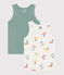 Set di 2 canotte in cotone con surfisti stampati bambino variante 1