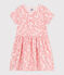 Abito a maniche corte in cotone fantasia bambina rosa FLEUR/ SPI