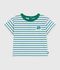 T-shirt a maniche corte in cotone a righe neonato bianco/multicolore
