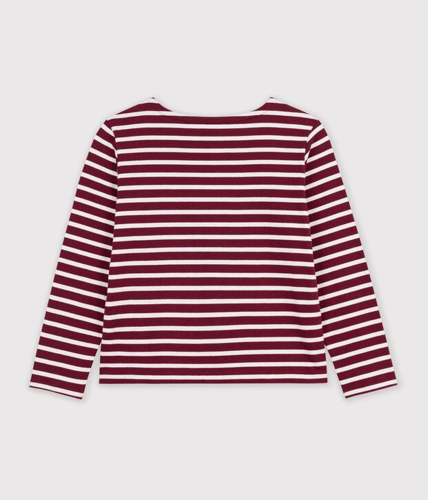 Marini&egrave;re in cotone donna rosso/bianco
