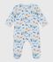Pigiama in cotone con stampa fosforescente neonato blu/multicolore