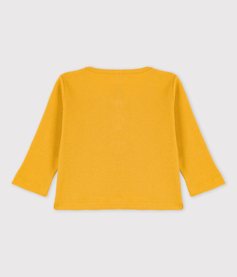 Cardigan per beb&egrave; in cotone e Lyocell giallo