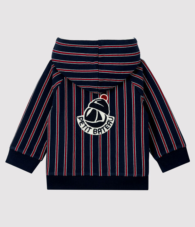 Felpa con cappuccio beb&egrave; maschietto blu/multicolore