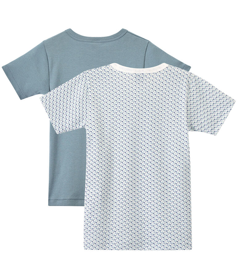 Lotto di 2 t-shirts per bambino a maniche corte bianco