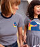 T-shirt L'ICONIQUE Water Family x Petit Bateau blu MEDIEVAL/bianco MARSHMALLOW