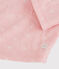 Pigiama jacquard bambina fantasia fiocchi di neve in lana e cotone rosa CHARME/bianco MARSHMALLOW