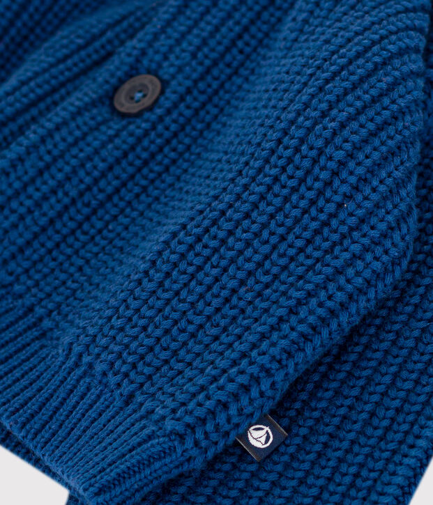Cardigan in tricot di cotone beb&egrave; blu