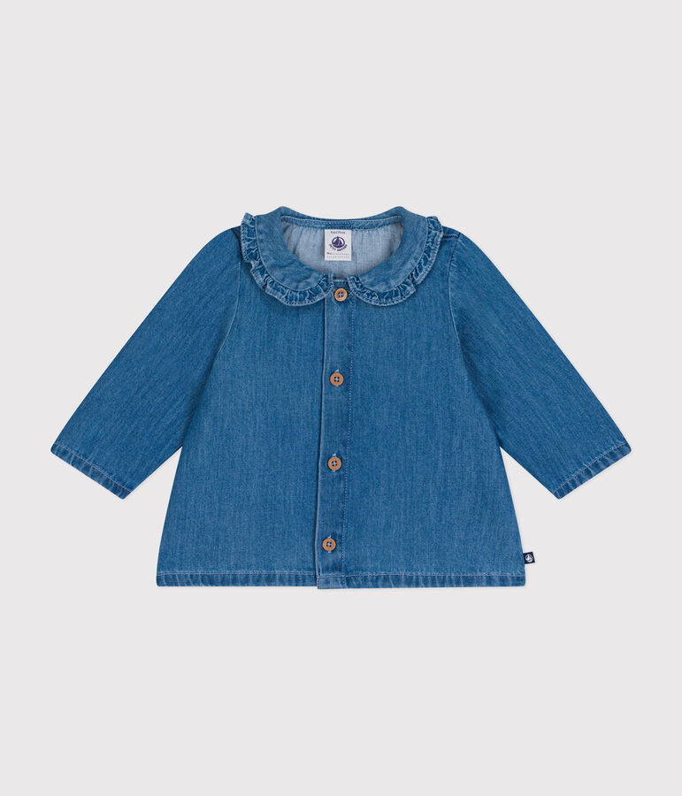 Blusa in denim leggero neonato blu DENIM CLAIR