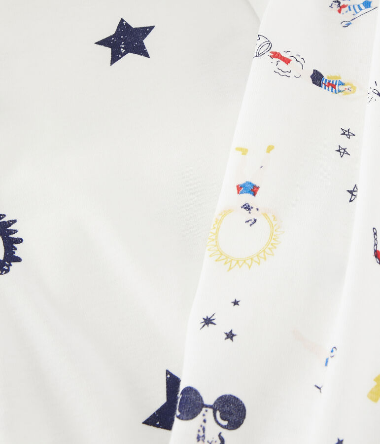 Confezione da 2 t-shirt manica lunga fantasia feste da bambino multicolore