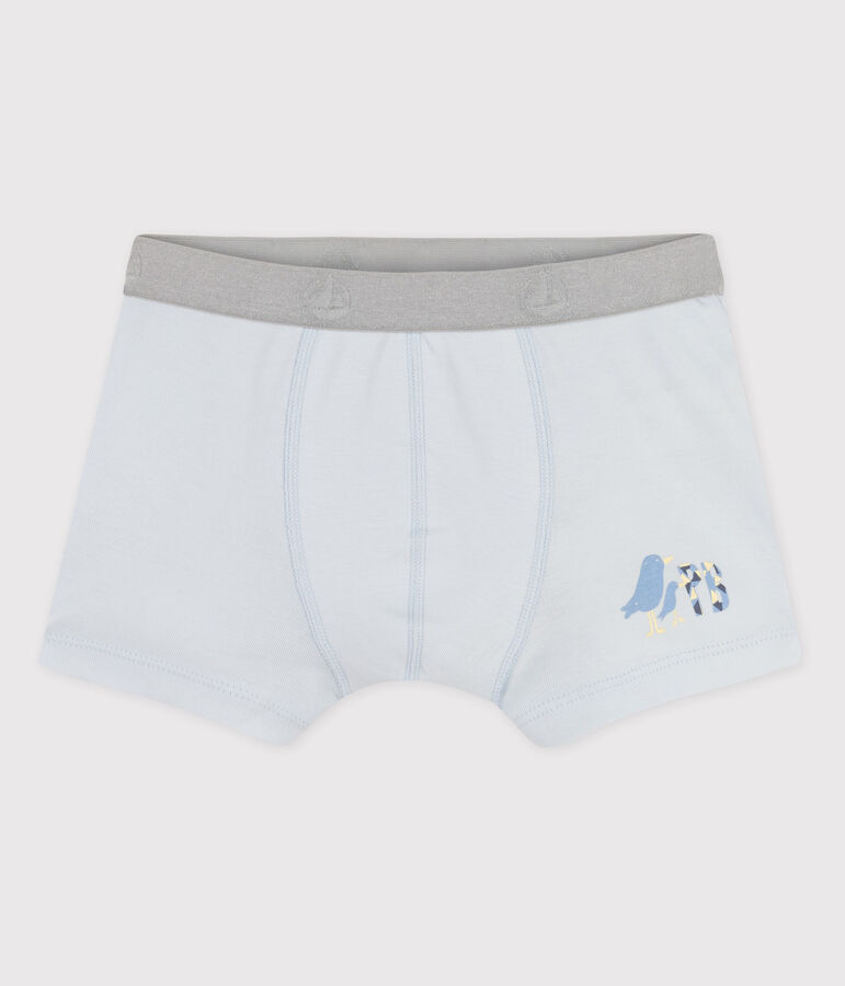 Boxer bambino in cotone blu FRAICHEUR