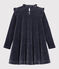 Abito maniche lunghe bambina blu SMOKING