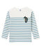 Marinière bambino bianco MARSHMALLOW/blu FONTAINE
