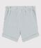 Shorts bebè in seersucker a righe  blu BRUT/bianco MARSHMALLOW