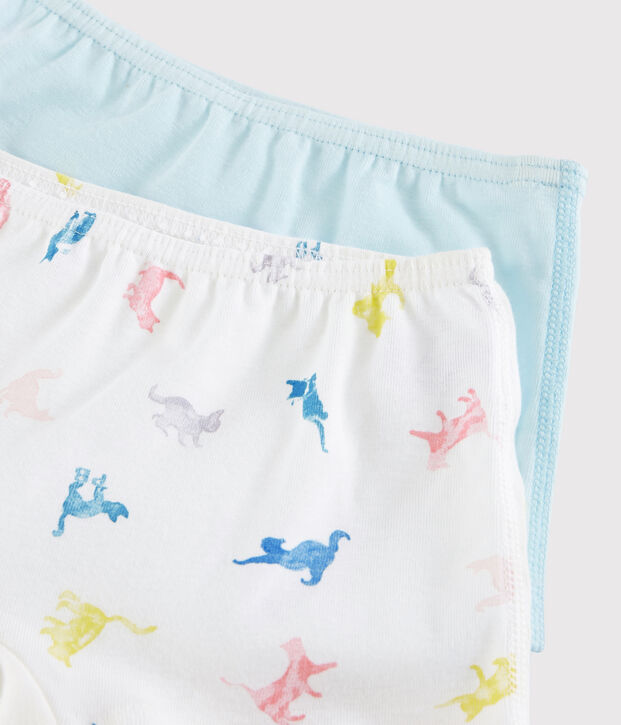 Confezione da 2 mutandine gatti colorati bambina multicolore