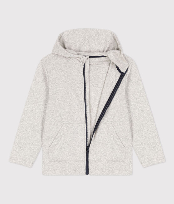 Felpa con zip e cappuccio bambino grigio BELUGA CHINE