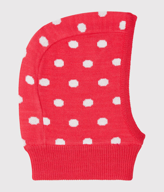 Passamontagna bebè unisex rosso SIGNAL/bianco MARSHMALLOW
