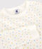 Pigiama a stelle multicolori bambina/bambino in cotone biologico bianco MARSHMALLOW/bianco MULTICO