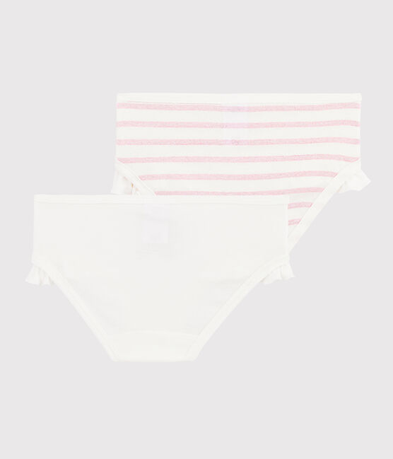Confezione da 2 slip con volant glitterati bambina variante 1