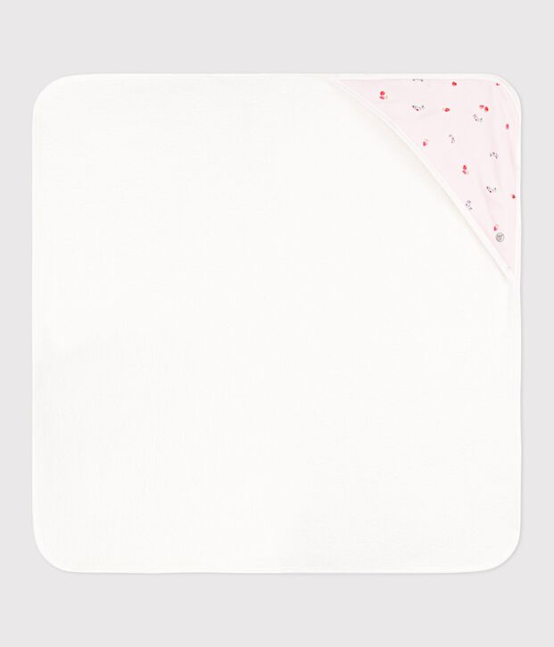 Asciugamano quadrato da bagno in cotone neonato rosa/multicolore