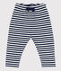 Pantaloni bebè in spugna bouclette a righe