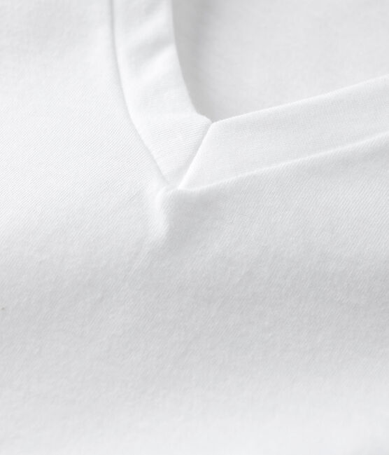 T-shirt LE DROIT in cotone con scollo a V Donna bianco ECUME