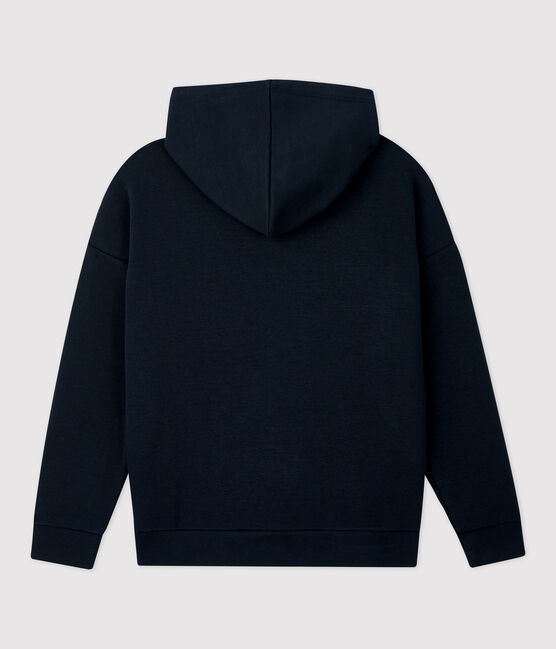 Felpa bambino con cappuccio in molleton blu SMOKING