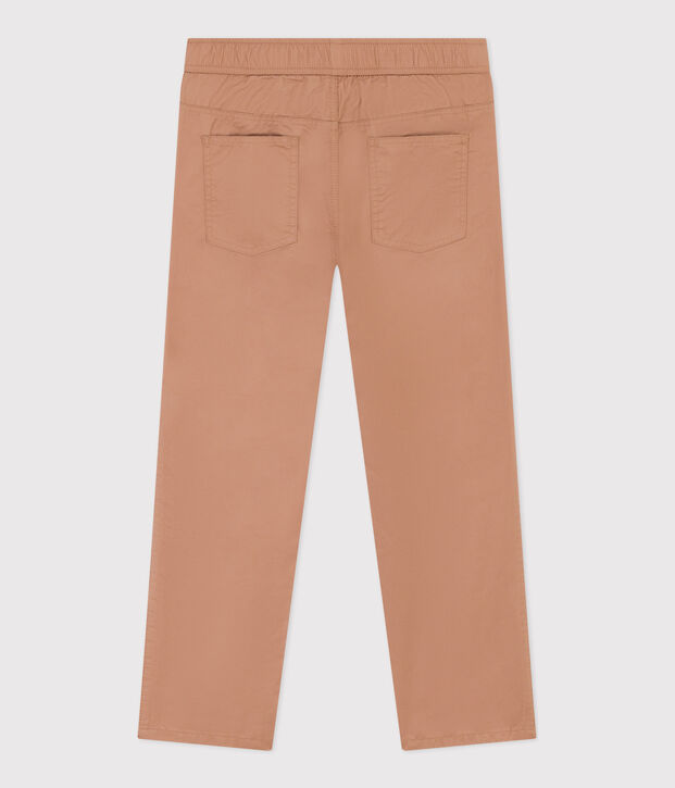 Pantaloni regular in serge di cotone bambino beige