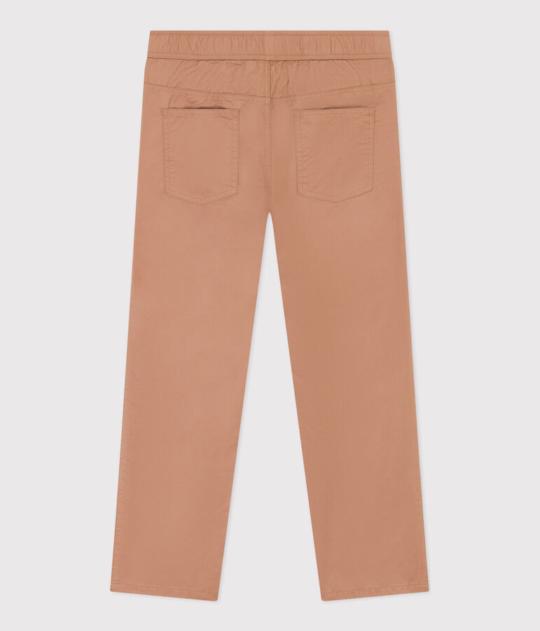 Pantaloni regular in serge di cotone bambino beige