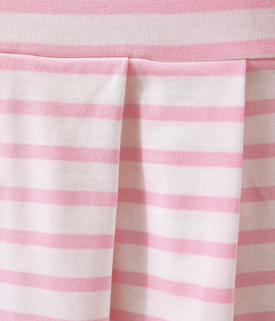 ABITO MANICHE CORTE bianco MARSHMALLOW/rosa BABYLONE