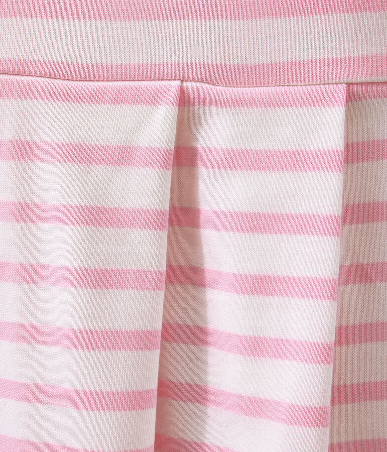 ABITO MANICHE CORTE bianco MARSHMALLOW/rosa BABYLONE