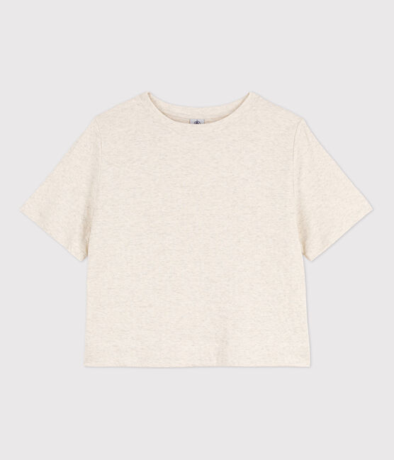 T-shirt LE BOXY in cotone donna beige MONTELIMAR CHINE
