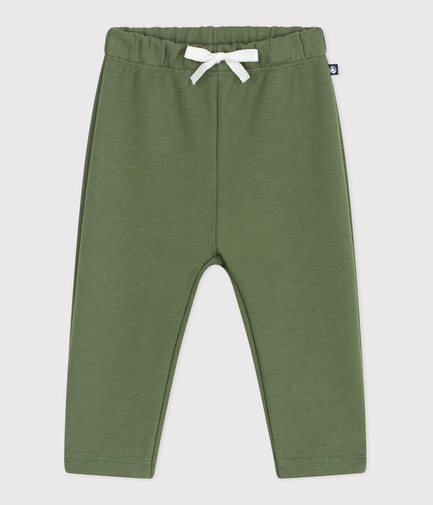 Joggers in cotone tinta unita neonato OLIVINE