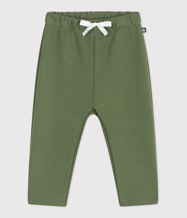 Joggers in cotone tinta unita neonato verde OLIVINE