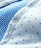 Gilè blu smanicato reversibile per bebé maschio a costine in ovatta blu FRAICHEUR/bianco MULTICO