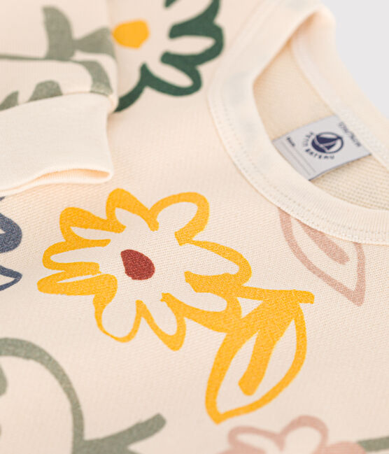 Maglia in tessuto felpato neonato bianco AVALANCHE/ MULTICO