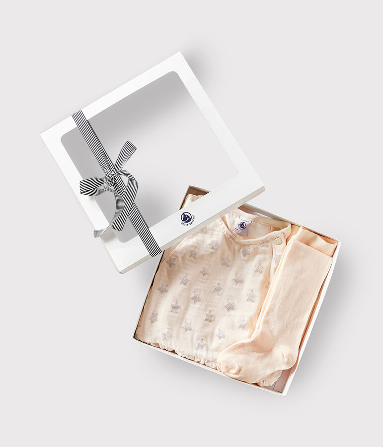 Confezione regalo abito e calzamaglia bambina multicolore