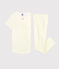 Pigiama a pois gialli bambina in cotone bianco MARSHMALLOW/ SUNNY