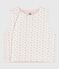 Cardigan senza maniche double face in cotone con stampa neonato bianco MARSHMALLOW/bianco MULTICO