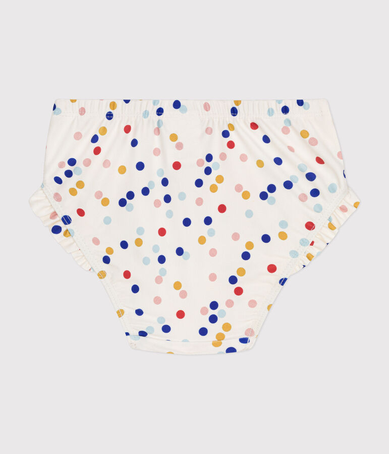 Slip da mare beb&egrave; bianco/multicolore