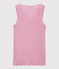 Top donna in lino iridescente rosa BABYLONE/grigio ARGENT