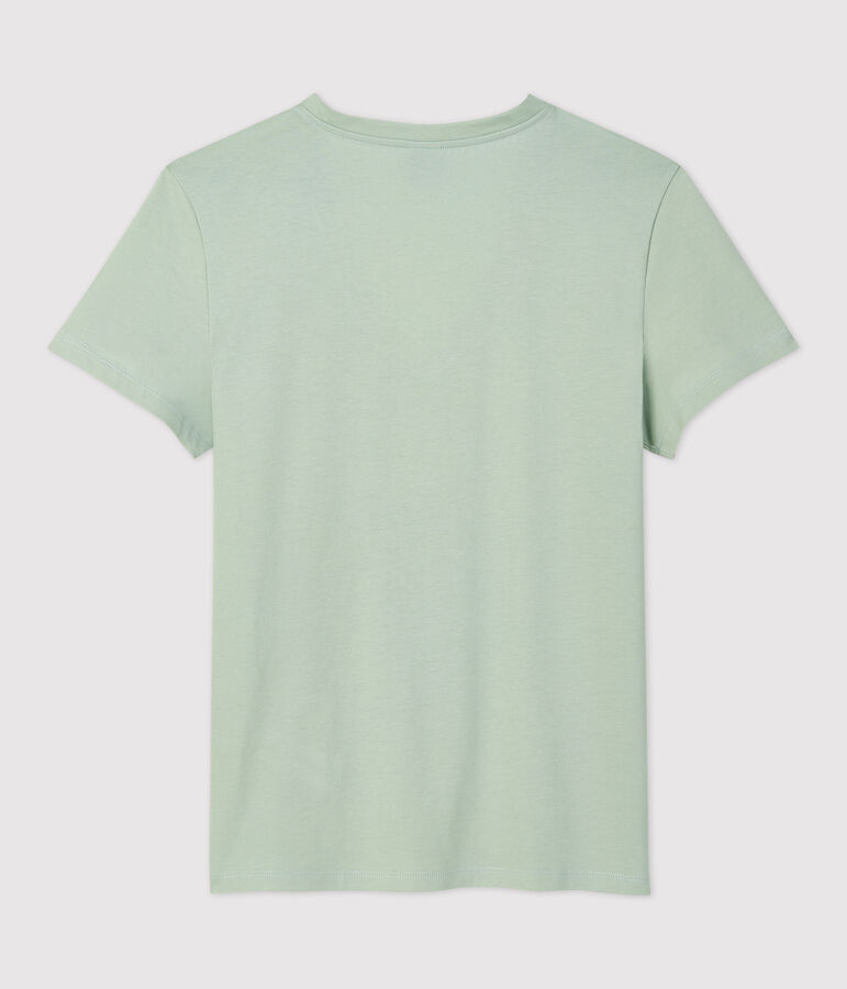 T-shirt TAGLIO REGULAR scollo a V in cotone bio Donna verde