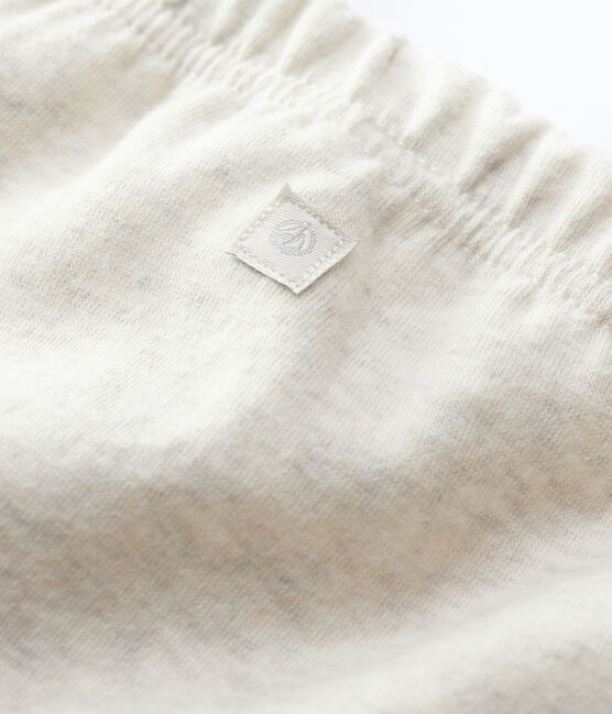 Pantalone bebè grigio chiné in jersey di cotone biologico beige MONTELIMAR CHINE