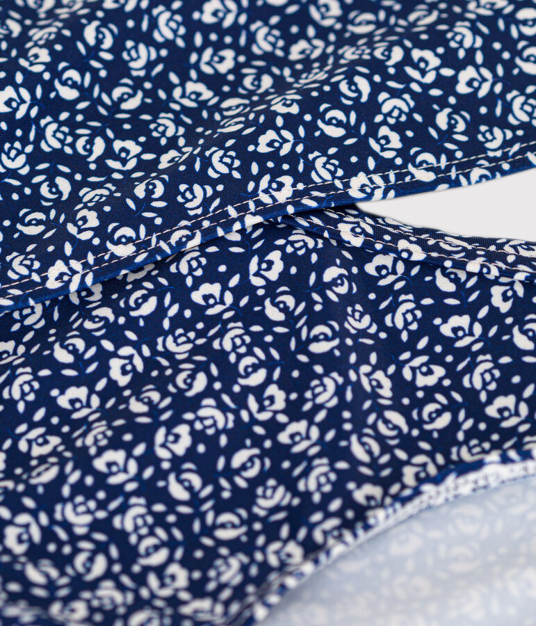 Costume da bagno bikini con stampa bambina blu/bianco