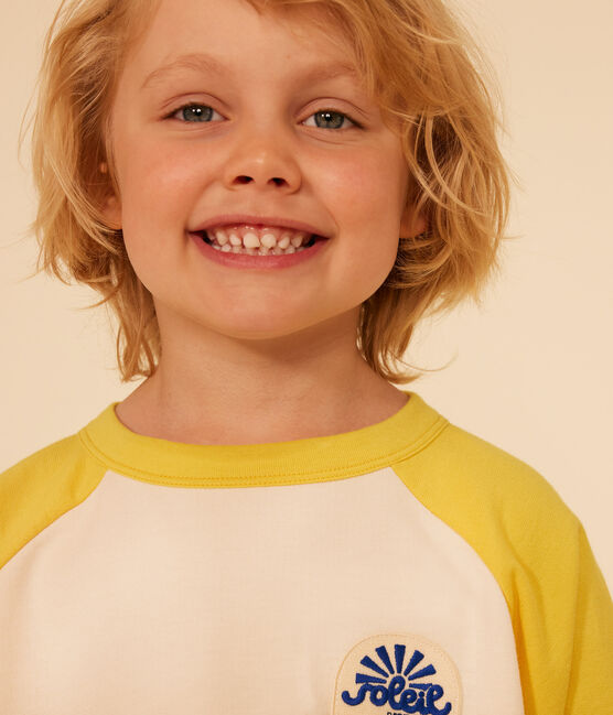 Maglia in leggero tessuto felpato bambino giallo AVALANCHE/ NECTAR