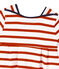 Robe bébé fille en jersey lourd rayé bianco LAIT/rosso PEPS