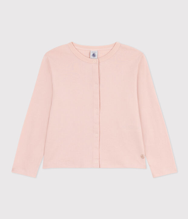 Cardigan in cotone bambina rosa