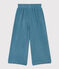 Pantaloni in velluto fine bambina blu POLOCHON