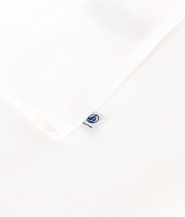Blusa in piqu&eacute; di cotone neonato bianco
